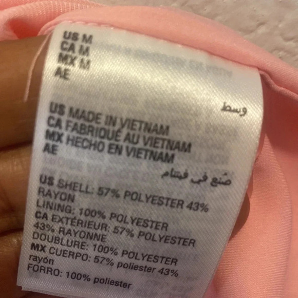 BAR III Women's Soft Pink Starfish Square-Neck Strappy Tie-Waist Mini Dress SZ M - Picture 8 of 8